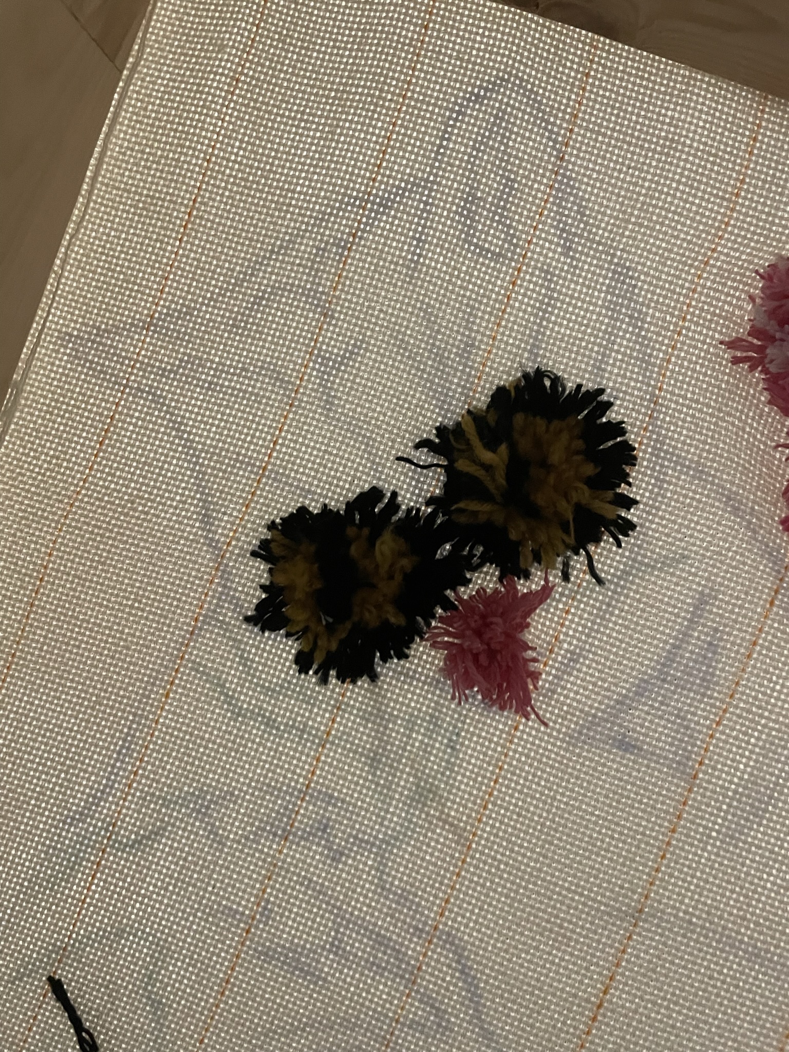 After the vortex, I started tufting portraits of my late cat, admittedly her passing did make progress on this work difficult